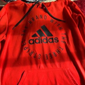 Men’s red adidas hoodie
